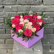 Цветочная композиция из Розы в коробке в Набережной