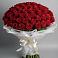 Букет 101 Красная роза Блэк Мэджик в Набережной