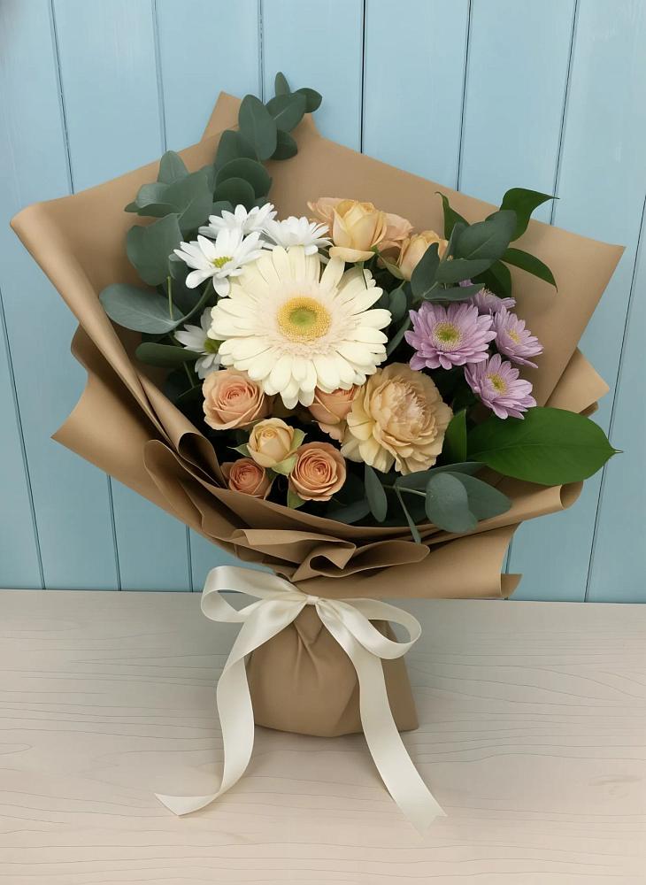 Букет цветов из: Герберы и Хризантемы в Набережной