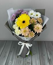 Букет цветов из:  Розы, Герберы и Хризантемы в Набережной