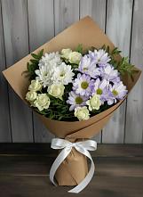 Букет цветов из:  Хризантемы и Розы в Набережной