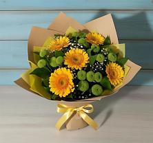 Букет цветов из:  Герберы и Хризантемы в Набережной