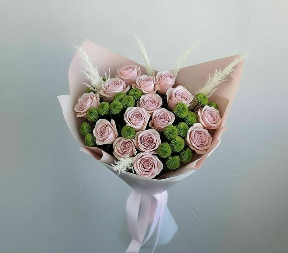 Букет цветов из: Розы и Хризантемы в Набережной