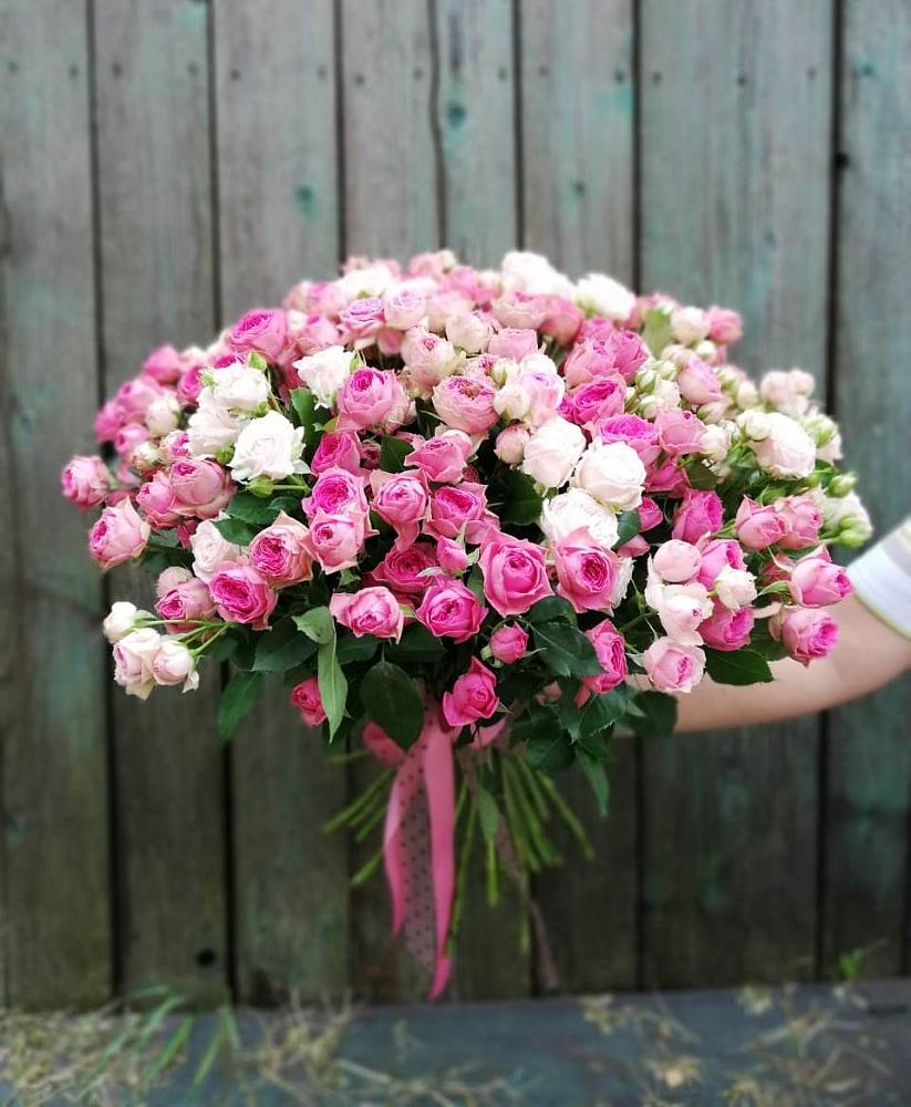 Букет Розовые кустовые розы Натали и Лав Лидия в Набережной