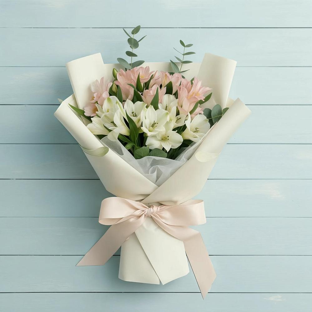 Букет цветов из: Альстромерии в Набережной