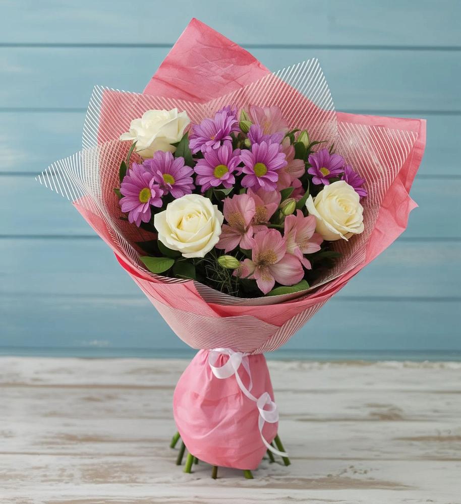 Букет цветов из: Герберы в Набережной