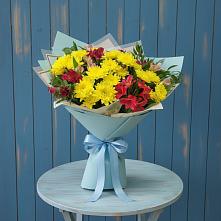 Букет цветов из:  Альстромерии и Хризантемы в Набережной