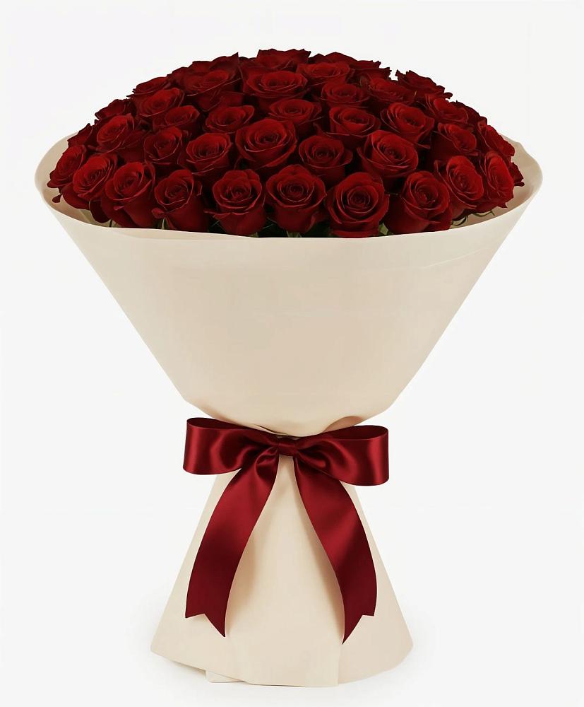 Букет 101 Бордовая роза Блэк Бакарра в Набережной