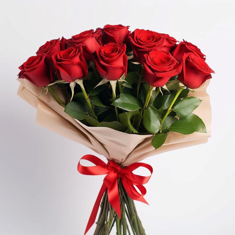 Букет 11 Красных роз Эдлесс Лав в Набережной